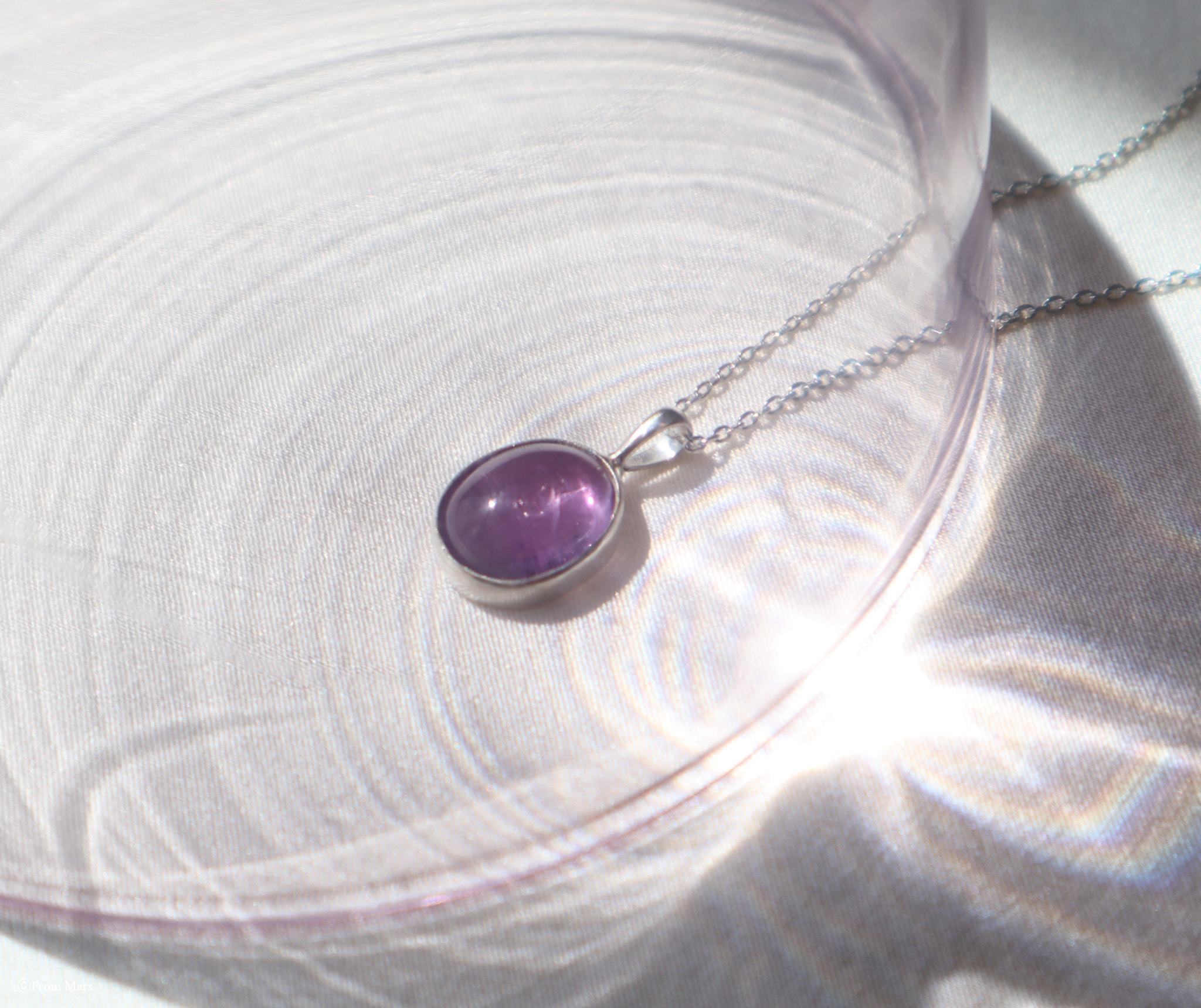 [marsmade] Natural Amethyst Necklace (Pale) 천연 연자수정 목걸이