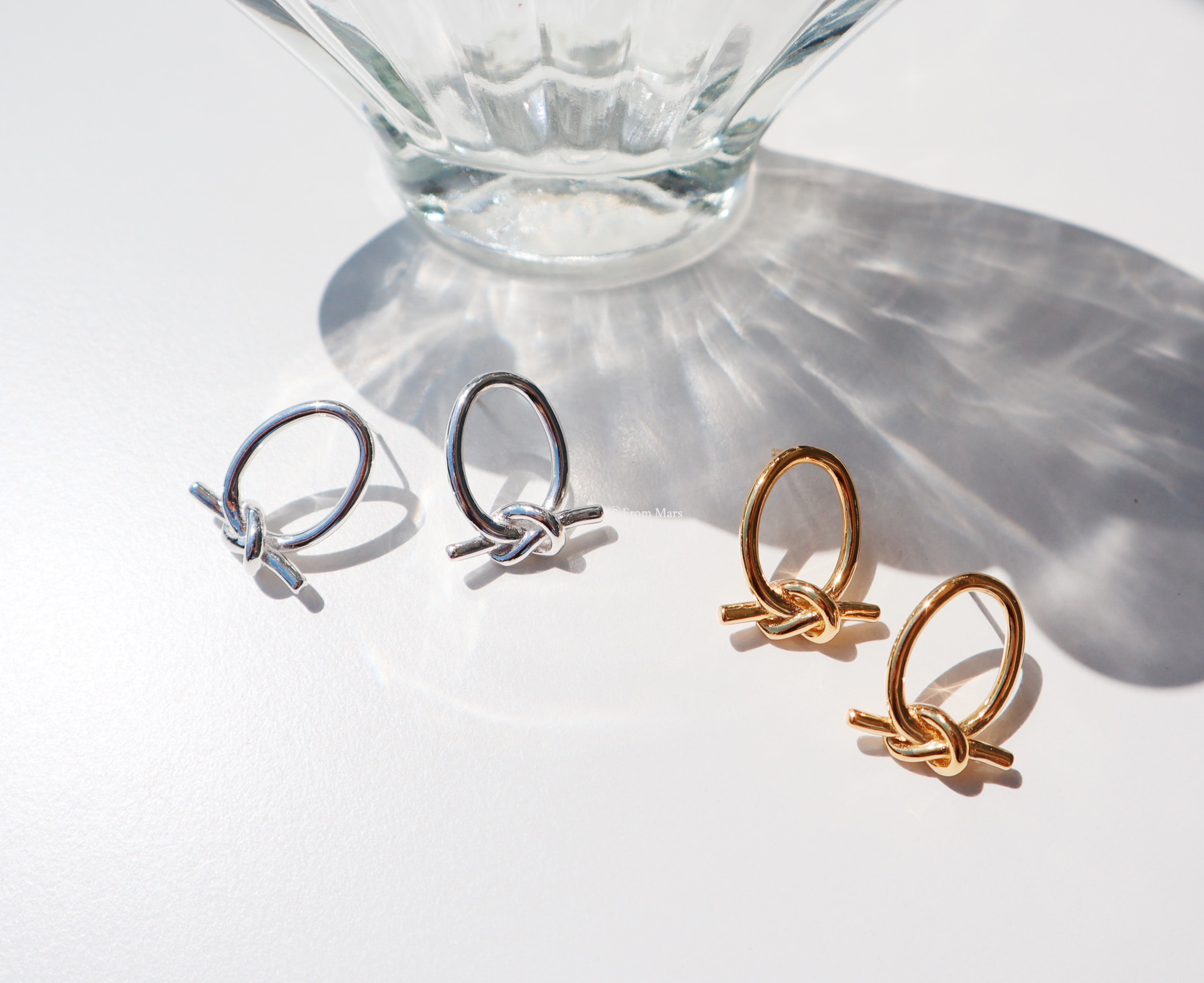 [s] oval knot earrings /오벌낫