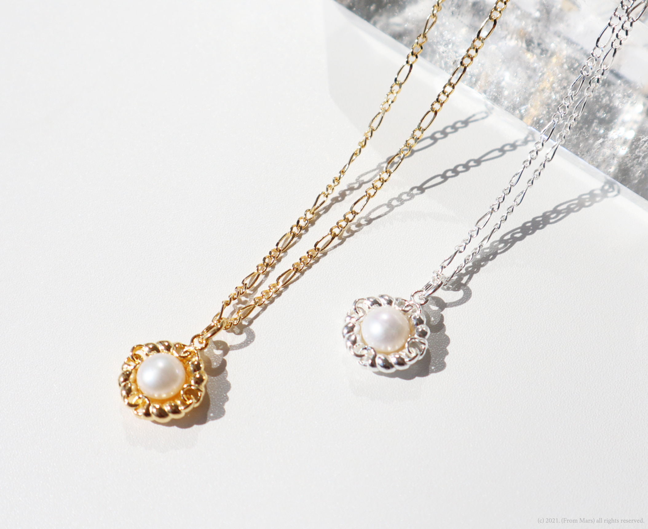 [s]curly pearl necklace, 담수진주 컬리펄 목걸이