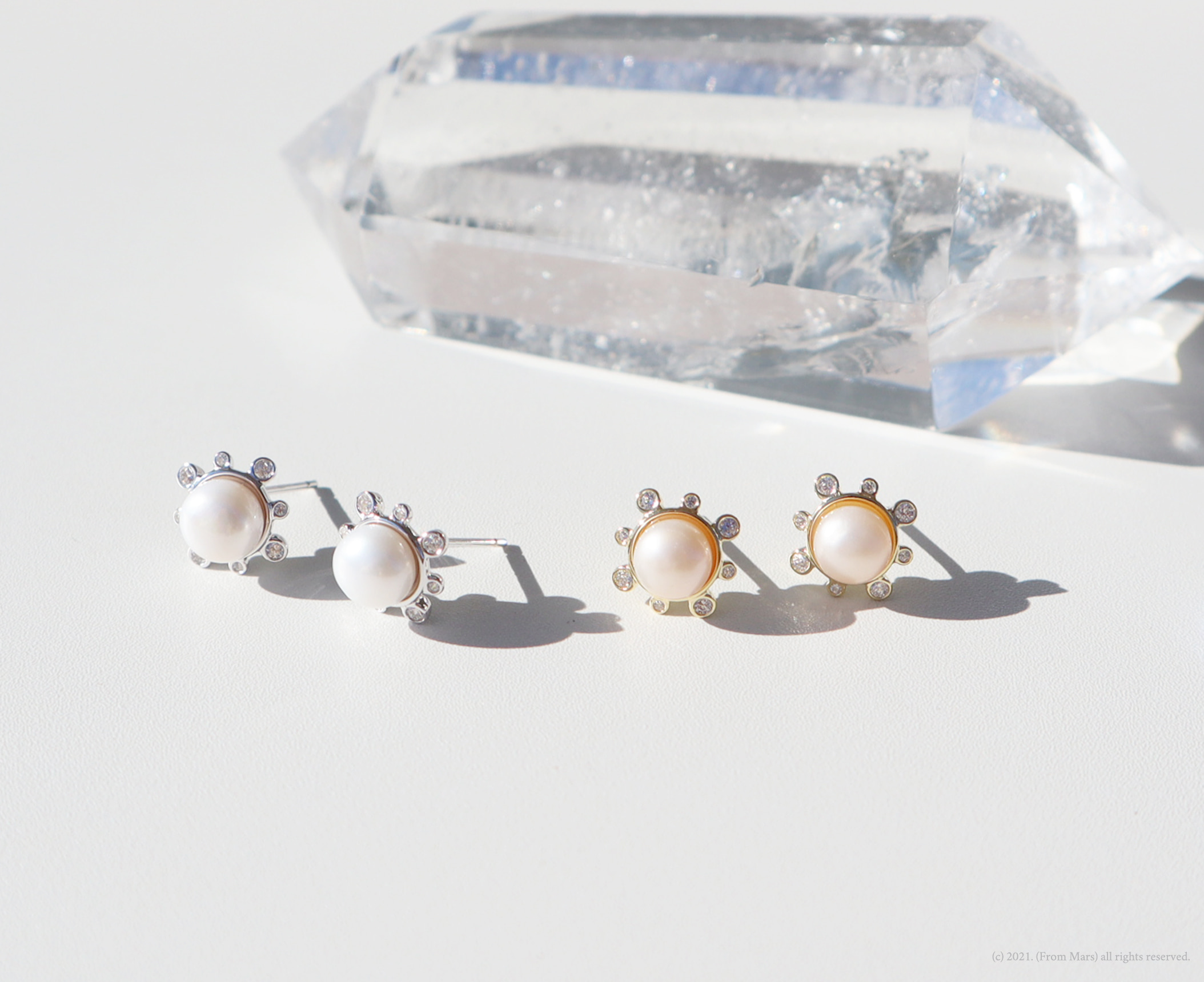 [s] flowery pearl earrings / 플라워리펄 담수진주 이어링