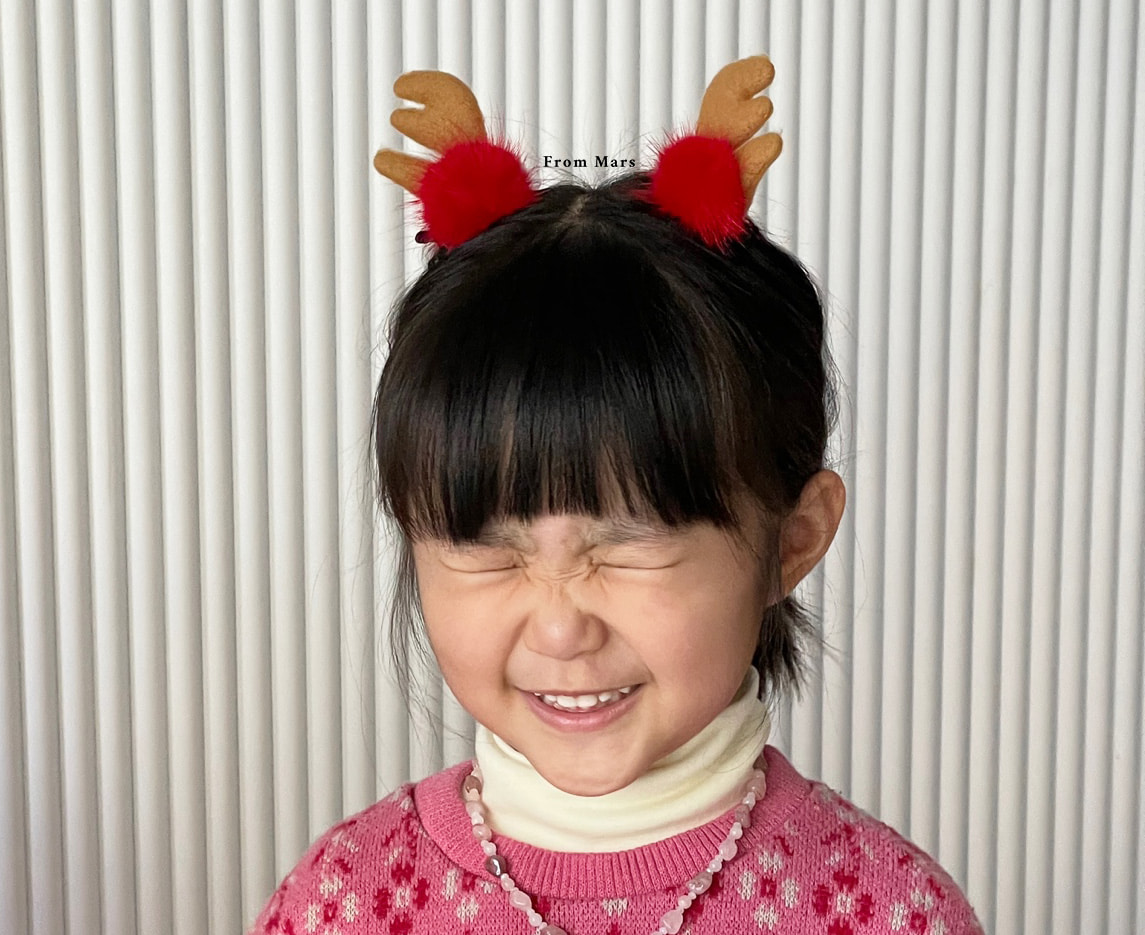 ❆ Happy Christmas ❆ [단품] 나는 귀여운 루돌프 헤어핀 (한쌍)